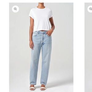 Agolde Women's Light Blue Straight Leg Jeans